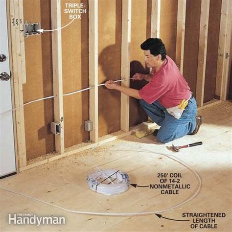 how to hard wire a homemade electrical drop box|diy rough in wiring.